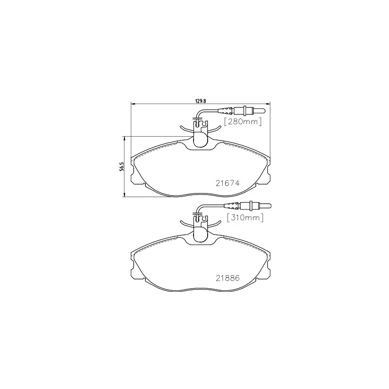 Jeu de 4 plaquettes de frein avant HELLA PAGID 8DB 355 018-221