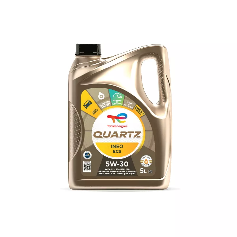 Huile moteur 5W-30 QUARTZ INEO ECS - 5L TOTAL 216278
