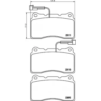 Jeu de 4 plaquettes de frein avant HELLA PAGID 8DB 355 018-361