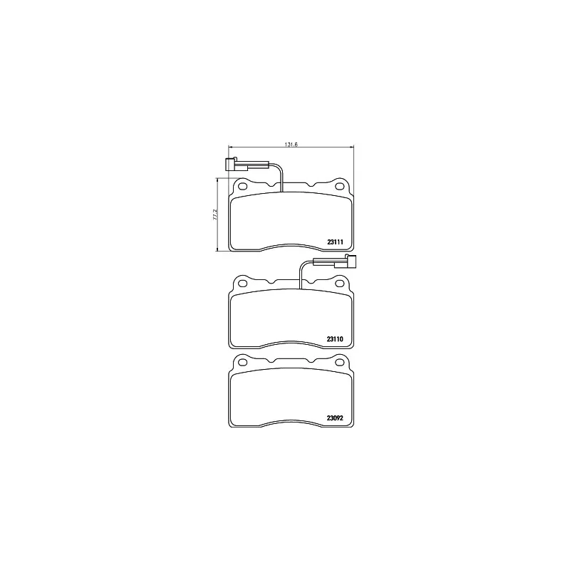 Jeu de 4 plaquettes de frein avant HELLA PAGID 8DB 355 018-361