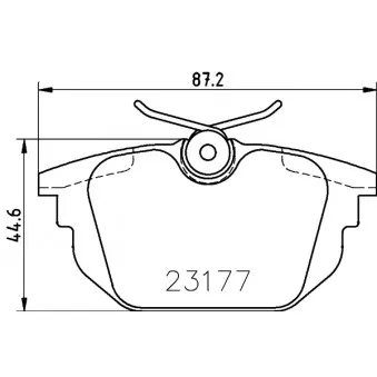 Jeu de 4 plaquettes de frein arrière HELLA PAGID 8DB 355 018-371
