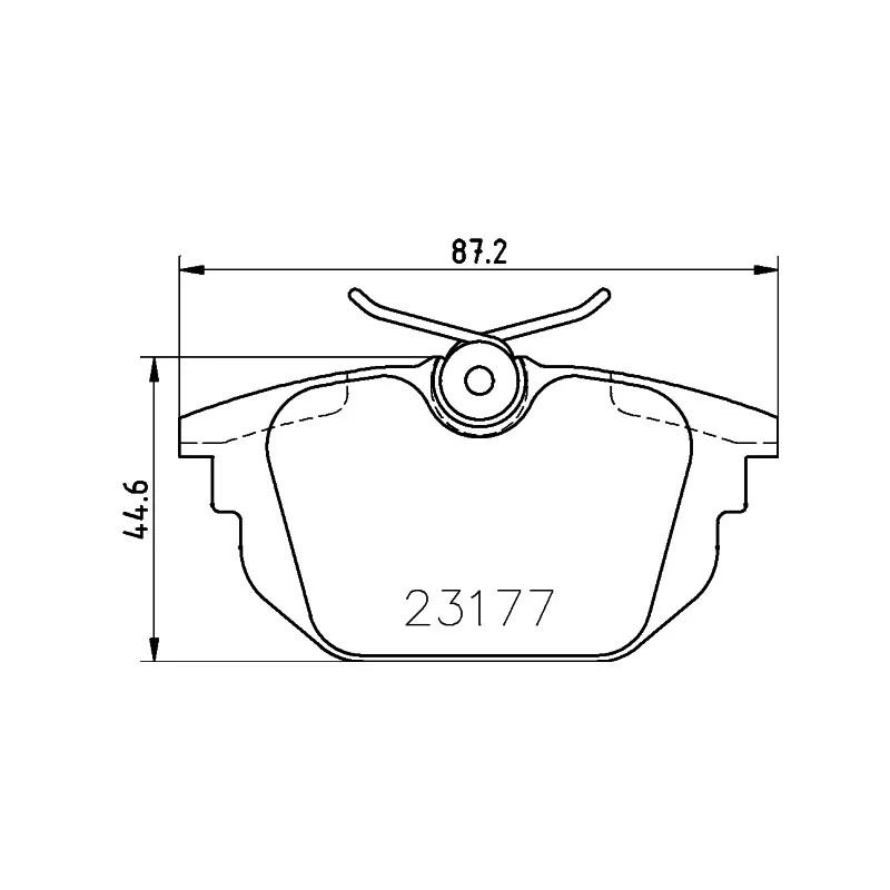 Jeu de 4 plaquettes de frein arrière HELLA PAGID 8DB 355 018-371