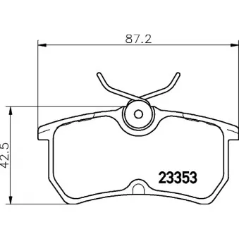 Jeu de 4 plaquettes de frein arrière HELLA PAGID 8DB 355 018-411