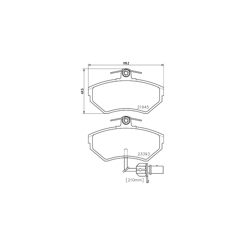 Jeu de 4 plaquettes de frein avant HELLA PAGID 8DB 355 018-451