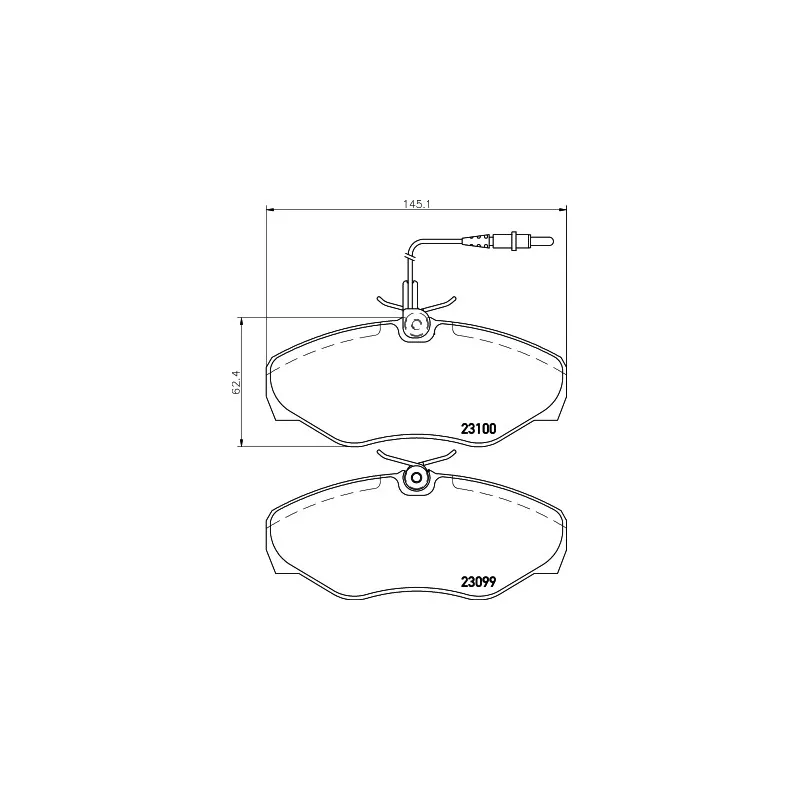 Jeu de 4 plaquettes de frein avant HELLA PAGID 8DB 355 018-501
