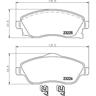 Jeu de 4 plaquettes de frein avant HELLA PAGID 8DB 355 018-511