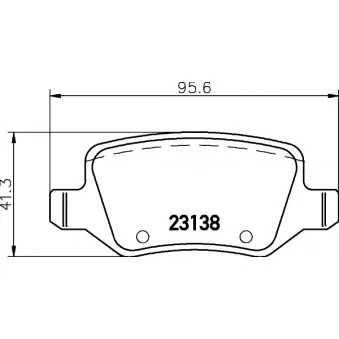 Jeu de 4 plaquettes de frein arrière HELLA PAGID 8DB 355 018-531
