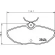 Jeu de 4 plaquettes de frein arrière HELLA PAGID 8DB 355 018-561 - Visuel 2