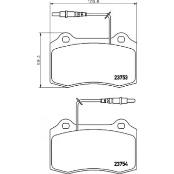 Jeu de 4 plaquettes de frein avant HELLA PAGID 8DB 355 018-631