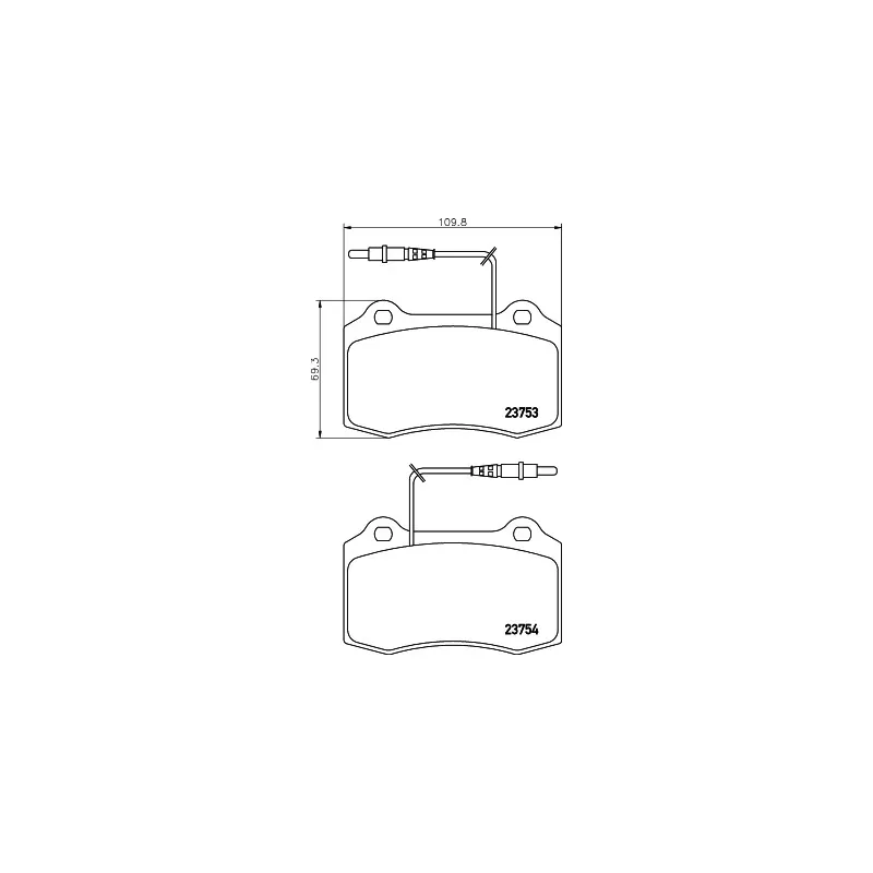 Jeu de 4 plaquettes de frein avant HELLA PAGID 8DB 355 018-631
