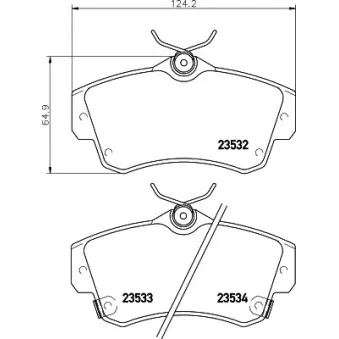 Jeu de 4 plaquettes de frein avant HELLA PAGID 8DB 355 018-651