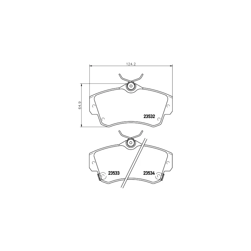 Jeu de 4 plaquettes de frein avant HELLA PAGID 8DB 355 018-651