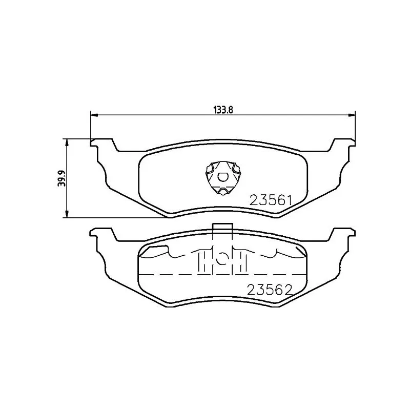 Jeu de 4 plaquettes de frein arrière HELLA PAGID 8DB 355 018-661