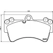 Jeu de 4 plaquettes de frein avant HELLA PAGID 8DB 355 018-691 - Visuel 2
