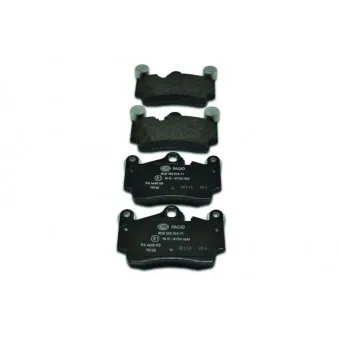 Jeu de 4 plaquettes de frein arrière HELLA PAGID 8DB 355 018-711