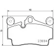 Jeu de 4 plaquettes de frein arrière HELLA PAGID 8DB 355 018-711 - Visuel 2