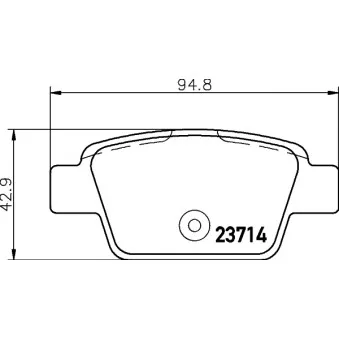 Jeu de 4 plaquettes de frein arrière HELLA PAGID 8DB 355 018-851