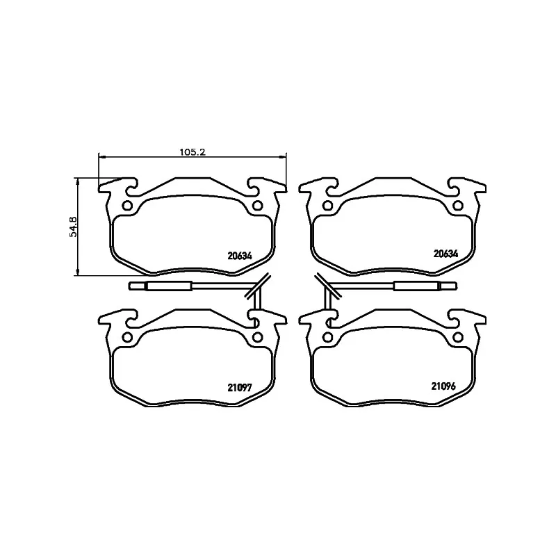 Jeu de 4 plaquettes de frein avant HELLA PAGID 8DB 355 018-941