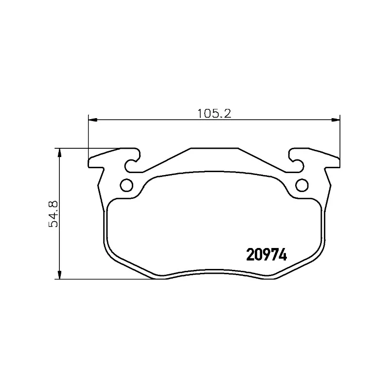 Jeu de 4 plaquettes de frein arrière HELLA PAGID 8DB 355 018-951