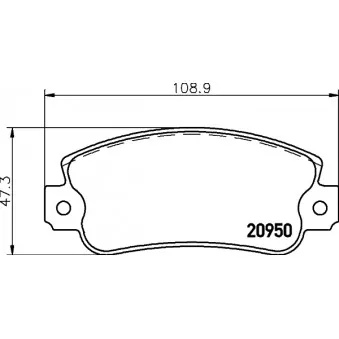 Jeu de 4 plaquettes de frein avant HELLA PAGID 8DB 355 018-991