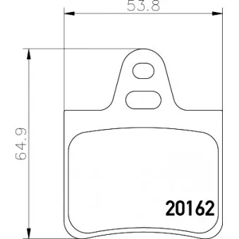Jeu de 4 plaquettes de frein arrière HELLA PAGID 8DB 355 019-011
