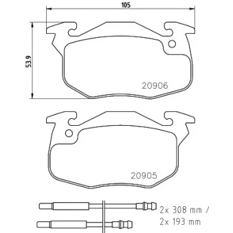 Jeu de 4 plaquettes de frein avant HELLA PAGID 8DB 355 019-141