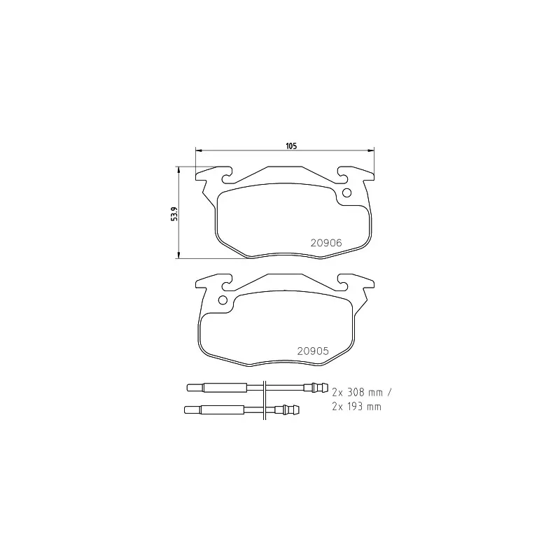 Jeu de 4 plaquettes de frein avant HELLA PAGID 8DB 355 019-141