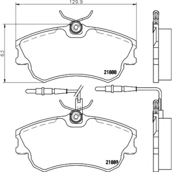 Jeu de 4 plaquettes de frein avant HELLA PAGID 8DB 355 019-261