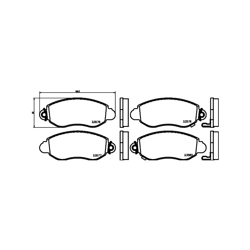 Jeu de 4 plaquettes de frein avant HELLA PAGID 8DB 355 019-361