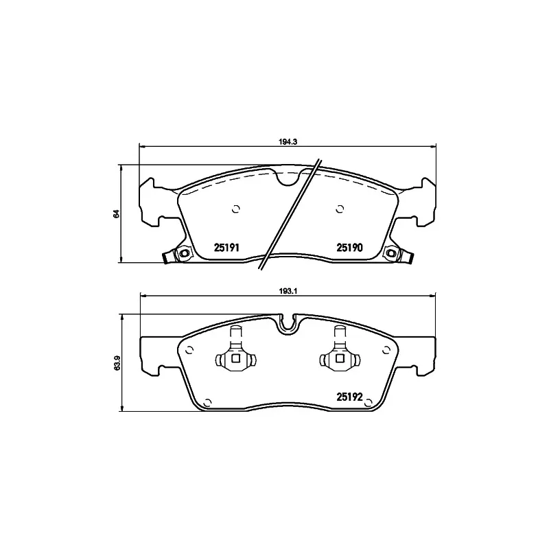 Jeu de 4 plaquettes de frein avant HELLA PAGID 8DB 355 019-551