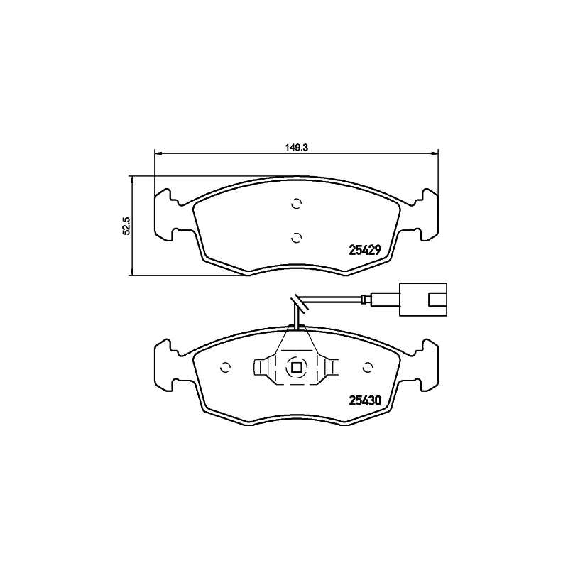 Jeu de 4 plaquettes de frein avant HELLA PAGID 8DB 355 019-651