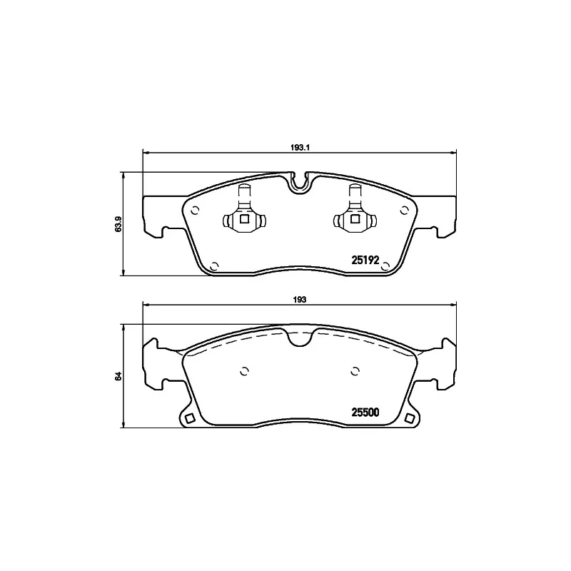 Jeu de 4 plaquettes de frein avant HELLA PAGID 8DB 355 019-701