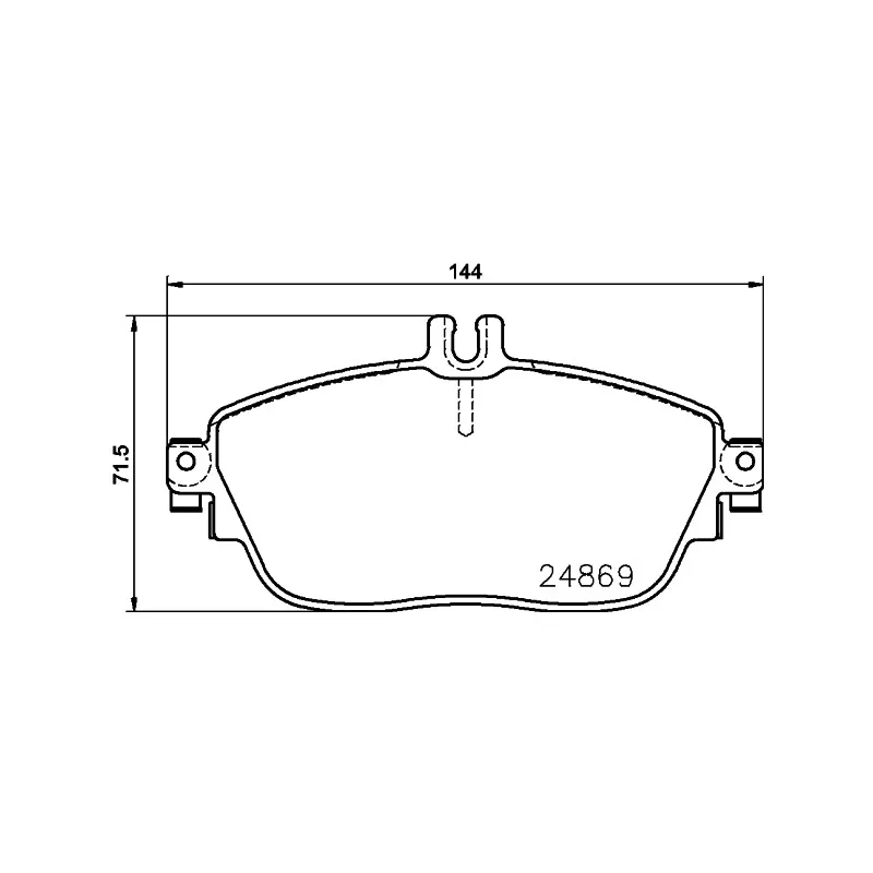 Jeu de 4 plaquettes de frein avant HELLA PAGID 8DB 355 019-721