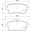Jeu de 4 plaquettes de frein arrière HELLA PAGID 8DB 355 019-841 - Visuel 2