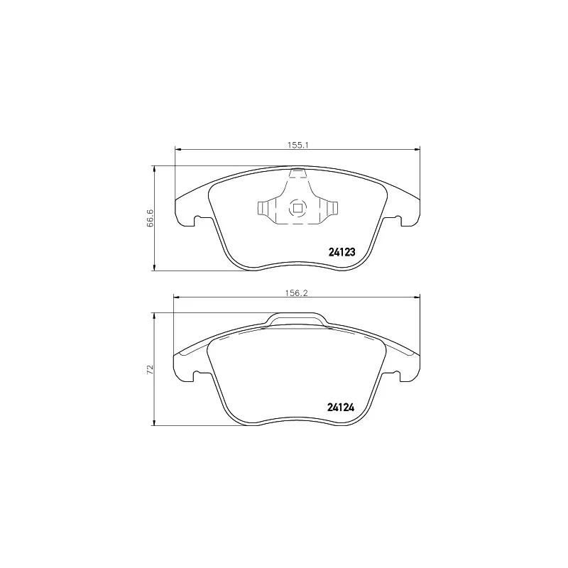 Jeu de 4 plaquettes de frein avant HELLA PAGID 8DB 355 019-881