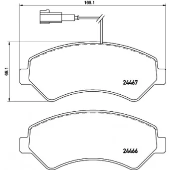 Jeu de 4 plaquettes de frein avant HELLA PAGID 8DB 355 019-901