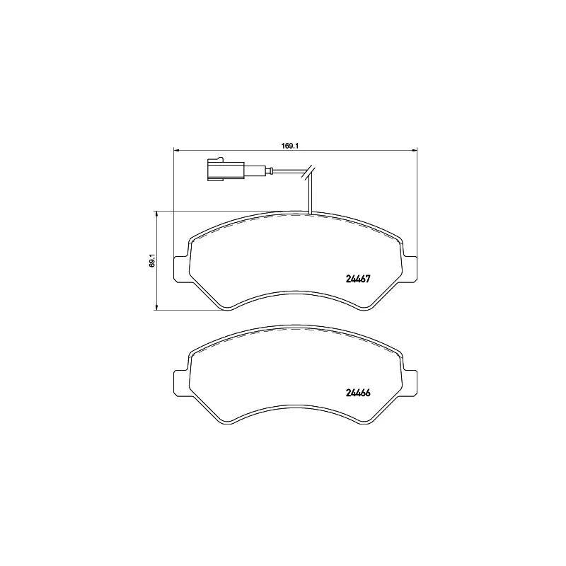 Jeu de 4 plaquettes de frein avant HELLA PAGID 8DB 355 019-901