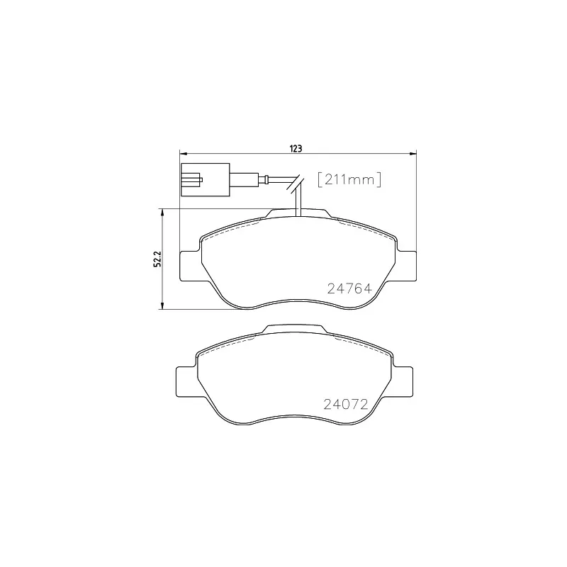 Jeu de 4 plaquettes de frein avant HELLA PAGID 8DB 355 019-921