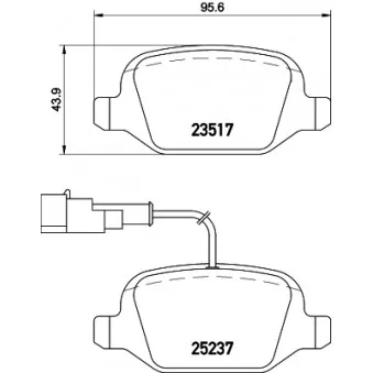 Jeu de 4 plaquettes de frein arrière HELLA PAGID 8DB 355 019-961
