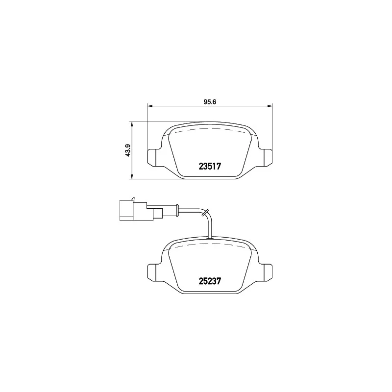 Jeu de 4 plaquettes de frein arrière HELLA PAGID 8DB 355 019-961