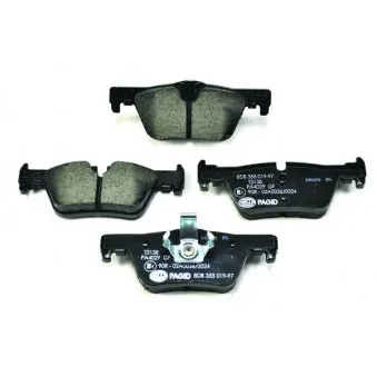 Jeu de 4 plaquettes de frein arrière HELLA PAGID 8DB 355 019-971