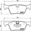 Jeu de 4 plaquettes de frein arrière HELLA PAGID 8DB 355 019-971 - Visuel 2