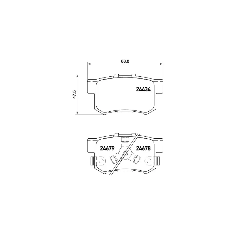 Jeu de 4 plaquettes de frein arrière HELLA PAGID 8DB 355 020-021