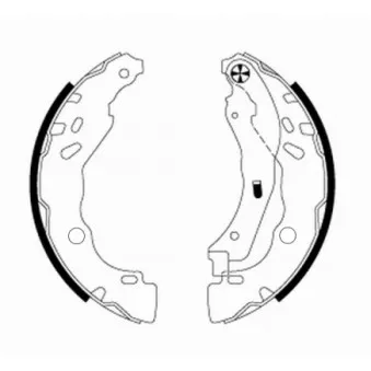 Jeu de mâchoires de frein HELLA PAGID 8DB 355 020-081