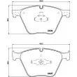 Jeu de 4 plaquettes de frein avant HELLA PAGID 8DB 355 020-121 - Visuel 2