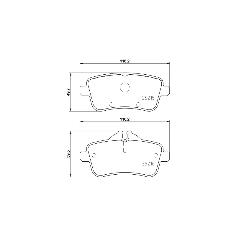 Jeu de 4 plaquettes de frein arrière HELLA PAGID 8DB 355 020-161