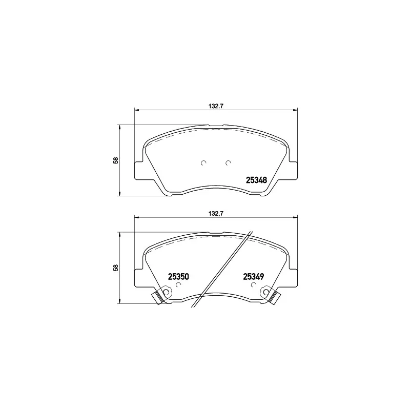 Jeu de 4 plaquettes de frein avant HELLA PAGID 8DB 355 020-231