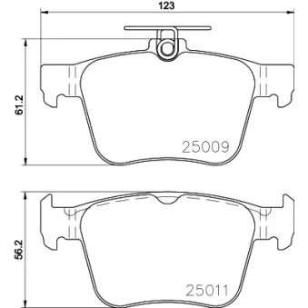 Jeu de 4 plaquettes de frein arrière HELLA PAGID 8DB 355 020-261