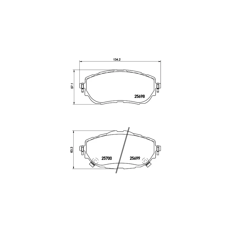 Jeu de 4 plaquettes de frein avant HELLA PAGID 8DB 355 020-281