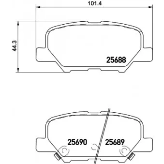 Jeu de 4 plaquettes de frein arrière HELLA PAGID 8DB 355 020-291